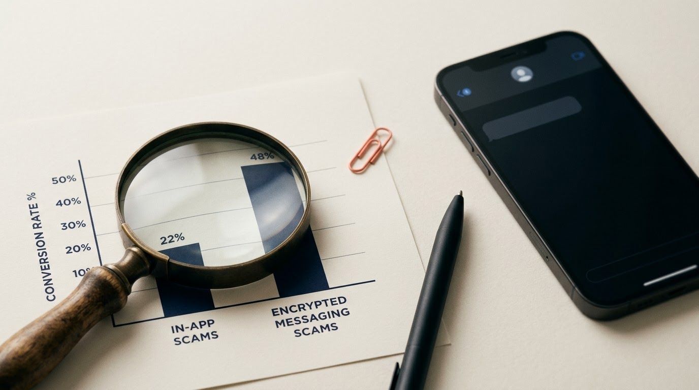 Conversion Rates of Scams Moving From Apps to Encrypted Messaging