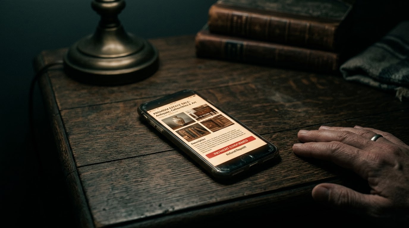 How Fake Estate Sale Online Deposit Scams Target Antique Collectors