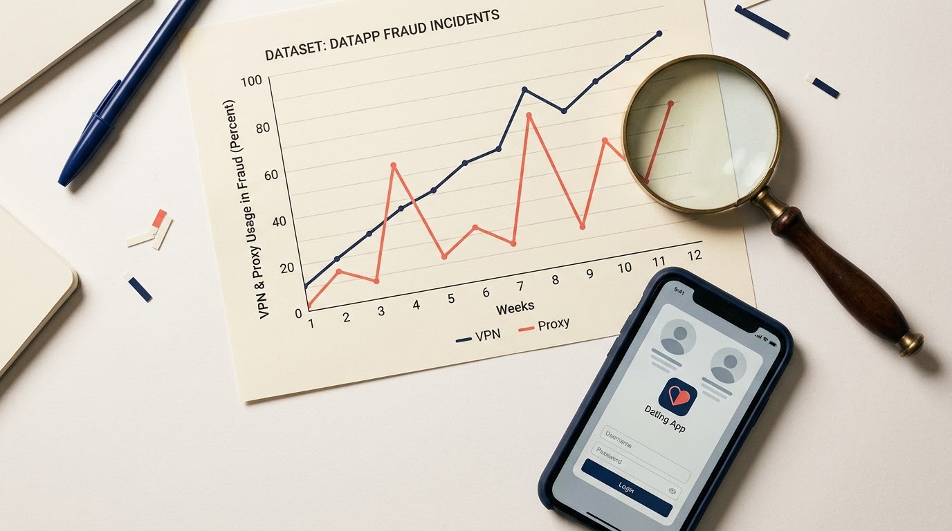Statistical Analysis of VPN and Proxy Usage in Dating App Fraud