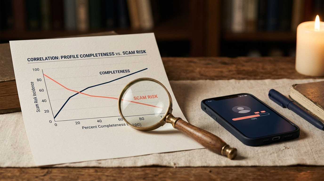 Statistical Correlation Between Profile Completeness and Online Dating Scam Risk